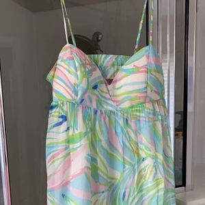 Silk & chiffon dress